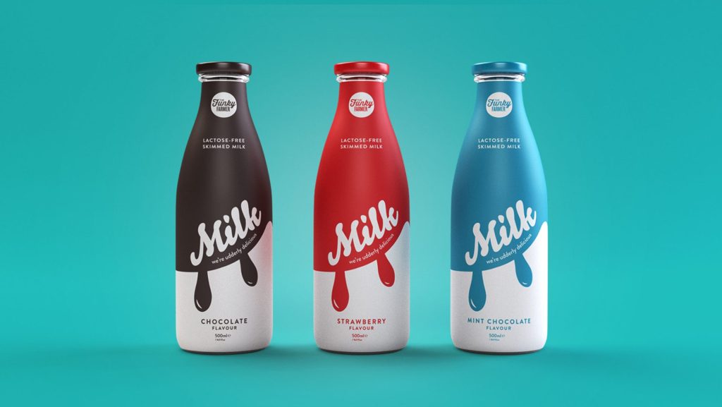 Drinks Packaging Design For Milkshake Soft Drink 