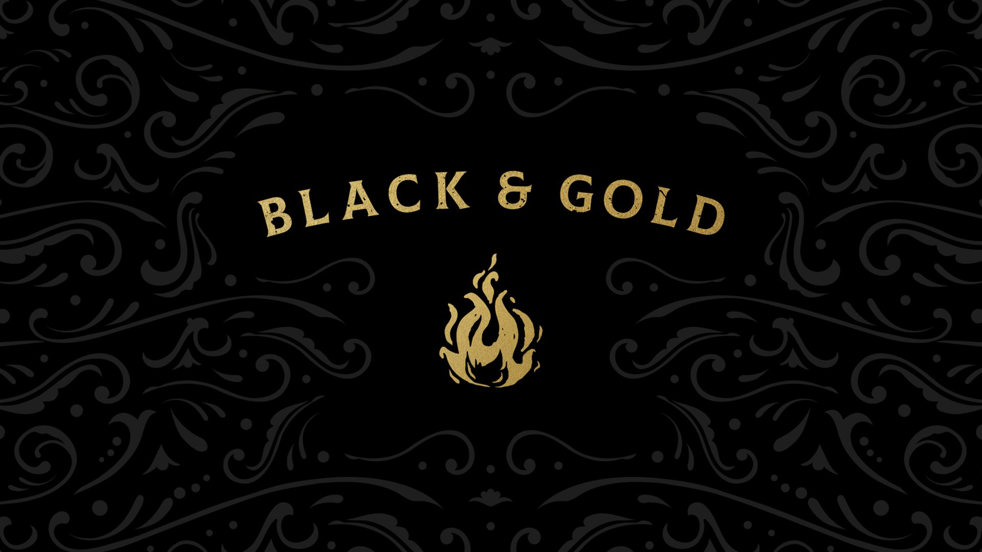 An image showing a logo design for a Bourbon Whiskey. The design is inspired by fire. 