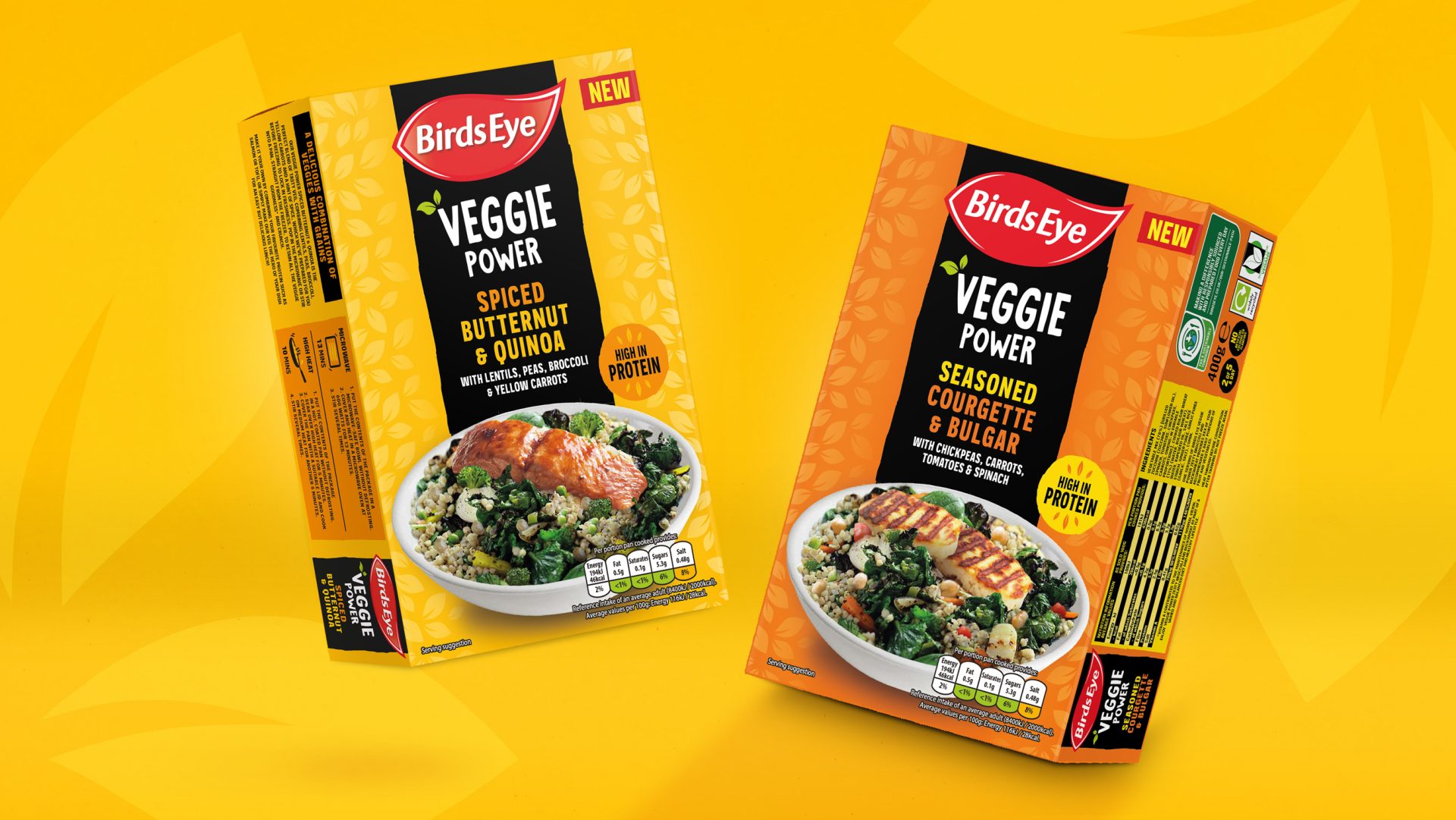 Ready meal branding and packaging design for frozen vegetable range. 