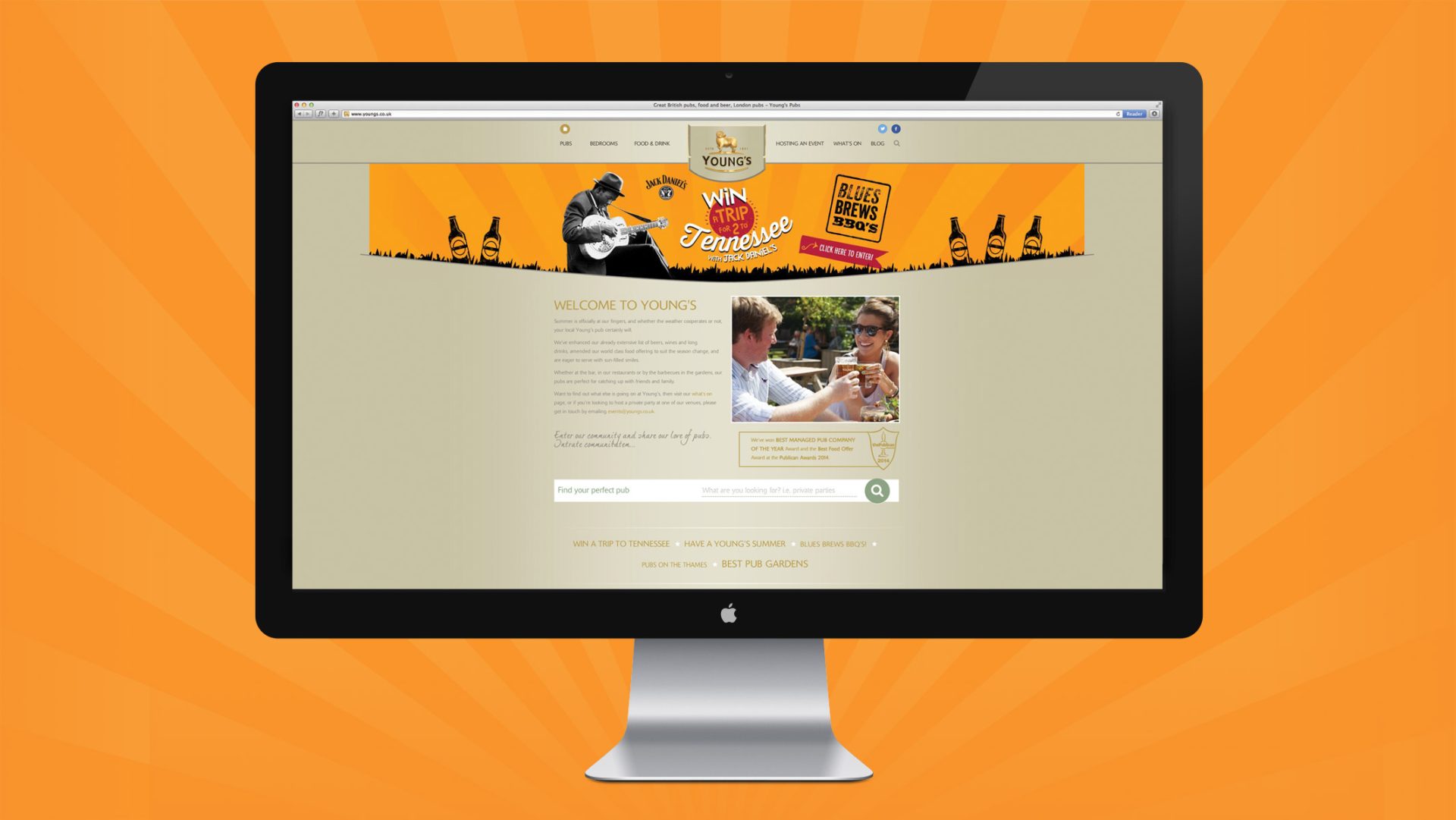 web banner design for Youngs brewery